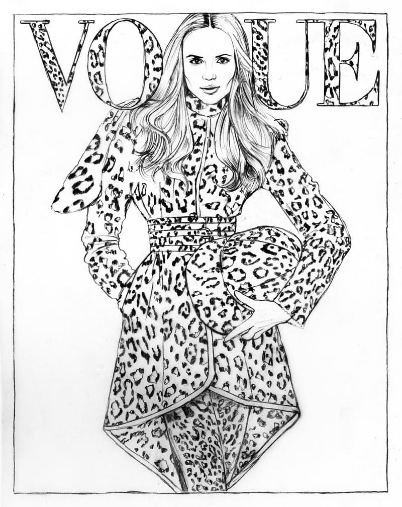Leopard Clothes Cool Coloring Page