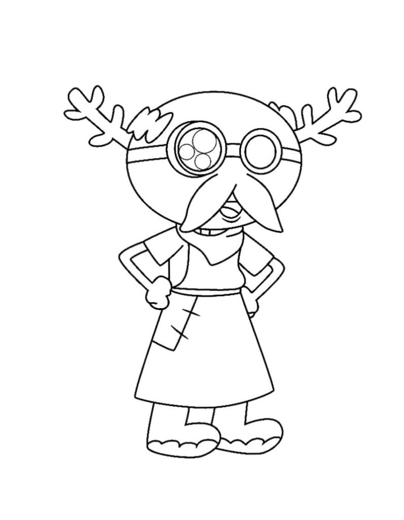 Leopold Loggle from Disney Amphibia Coloring Page