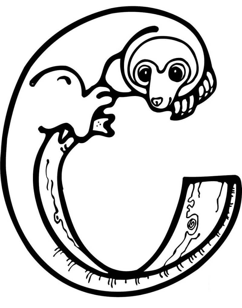 Letter C 1 Coloring Page