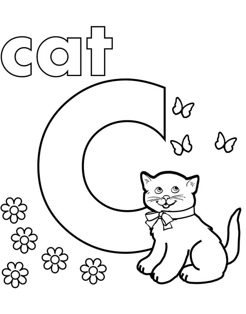 Letter C 2 Coloring Page