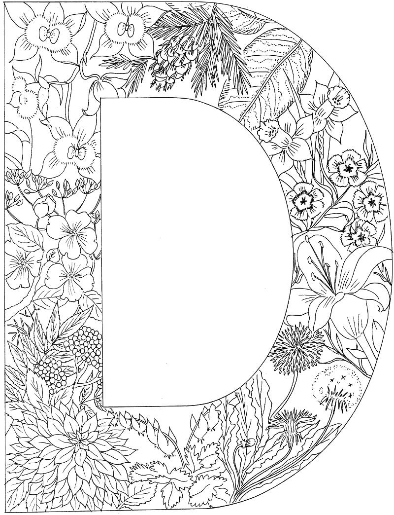 Letter D 20 Coloring Pages   Coloring Cool