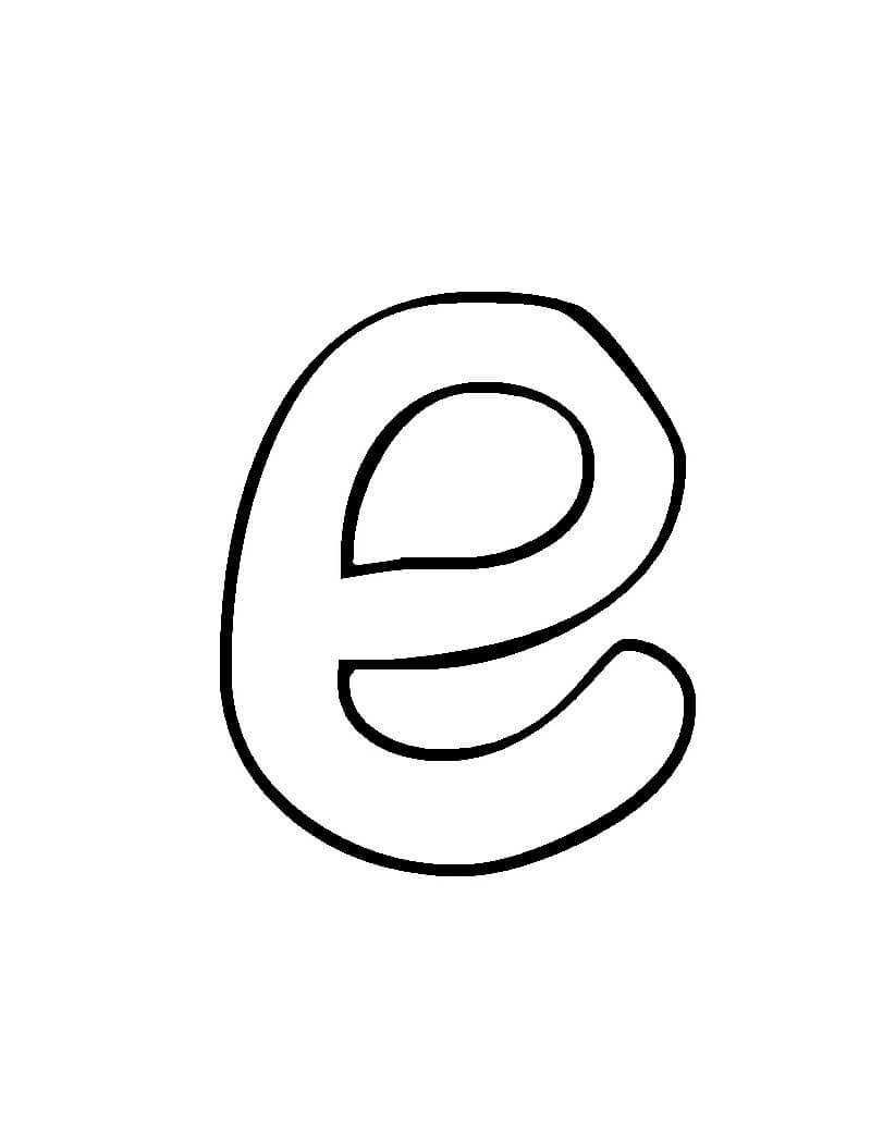 Letter E 1 Coloring Page