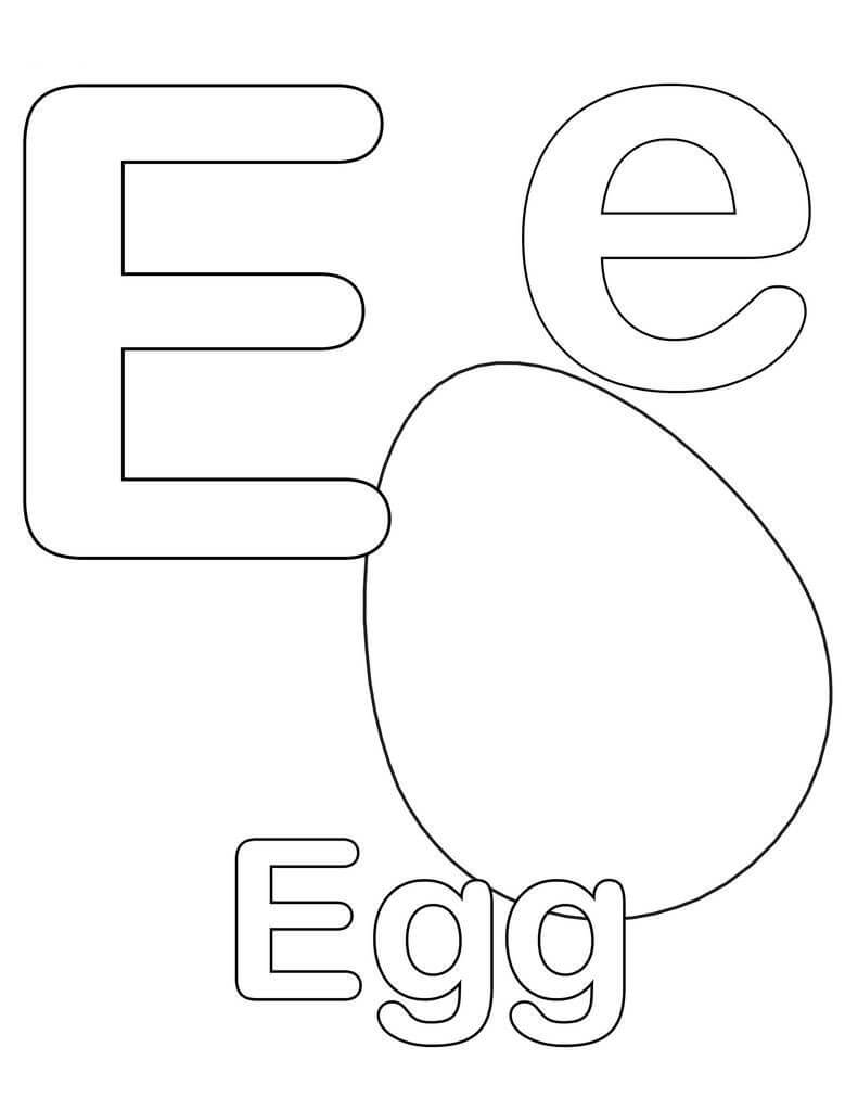 Letter E 10 Coloring Page