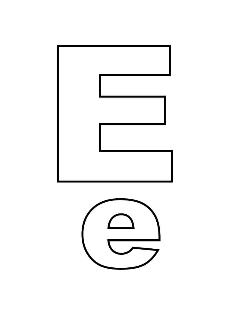 Letter E 12 Coloring Page