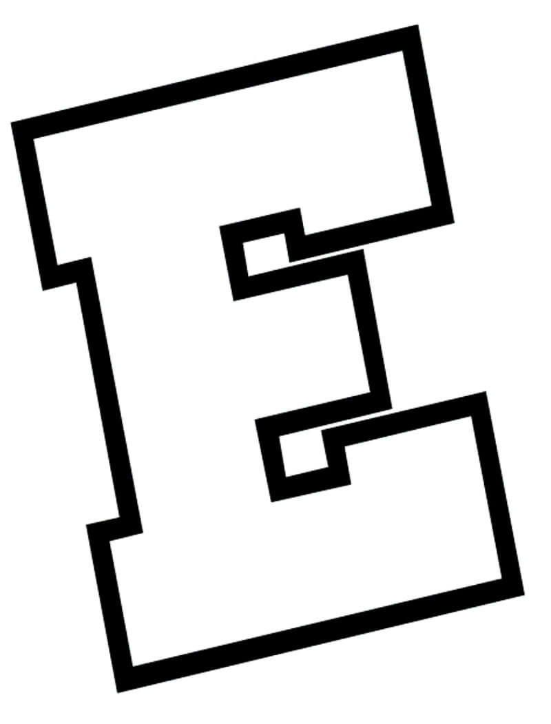 Letter E 5 Coloring Page