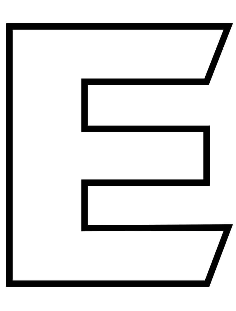 Letter E 7 Coloring Page