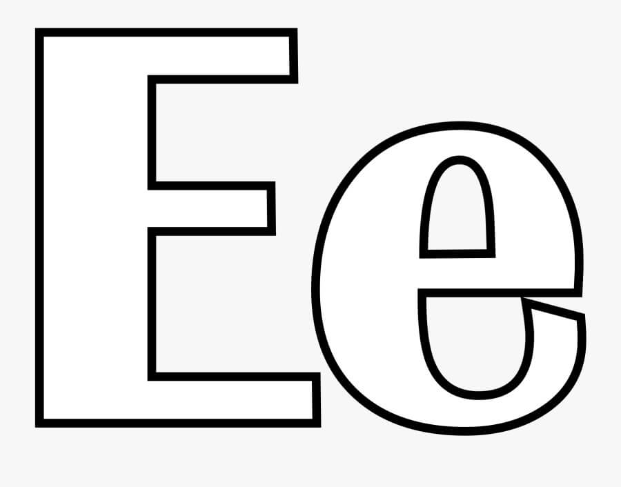 Letter E 8 Coloring Page