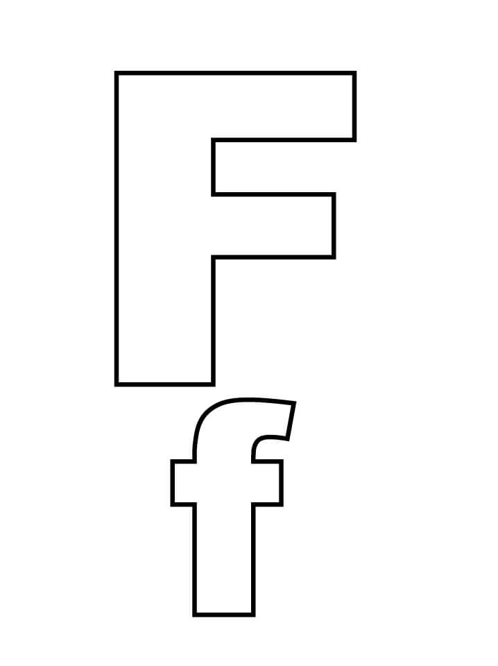 Letter F 1 Coloring Page