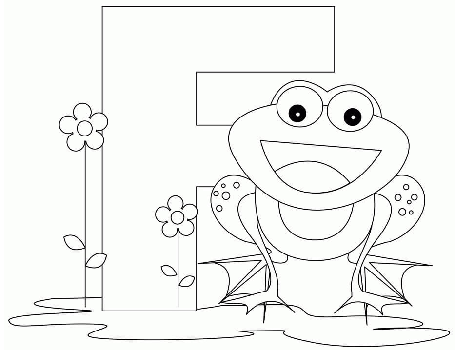 Letter F 3 Coloring Page