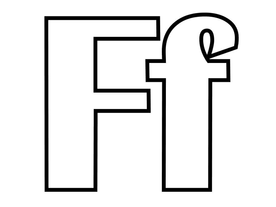 Letter F 5 Coloring Page