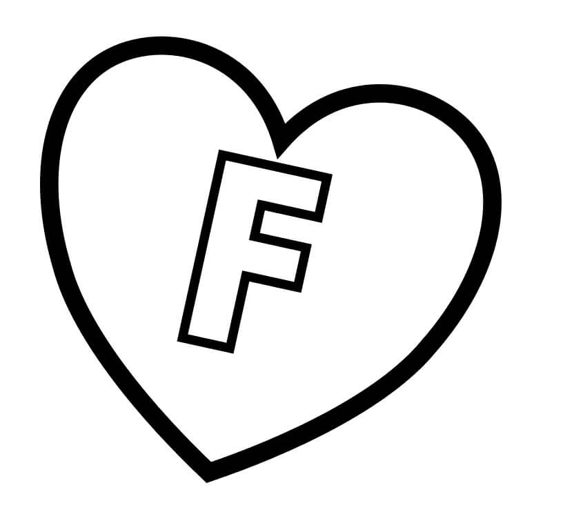 Letter F 7 Coloring Page