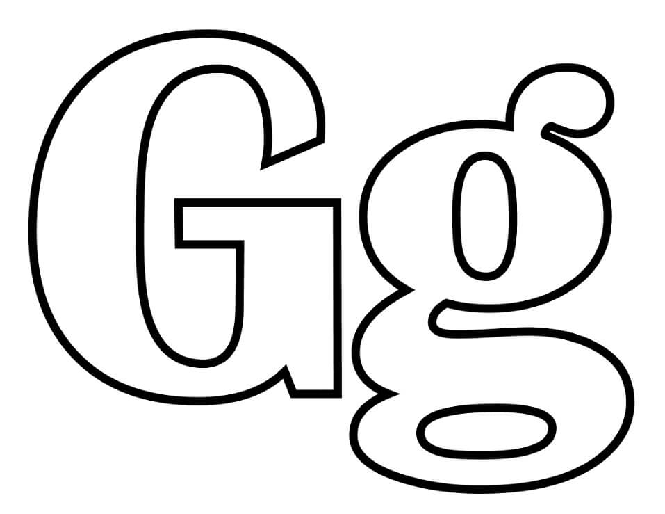 Letter G 3 Coloring Page