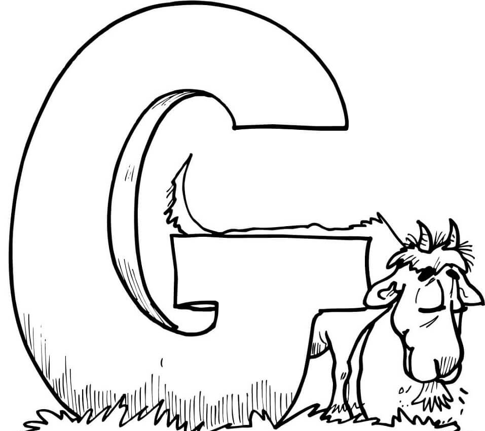 Letter G 4 Coloring Page