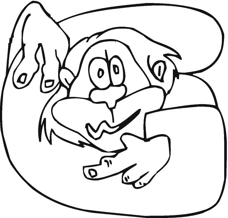 Letter G 8 Coloring Page