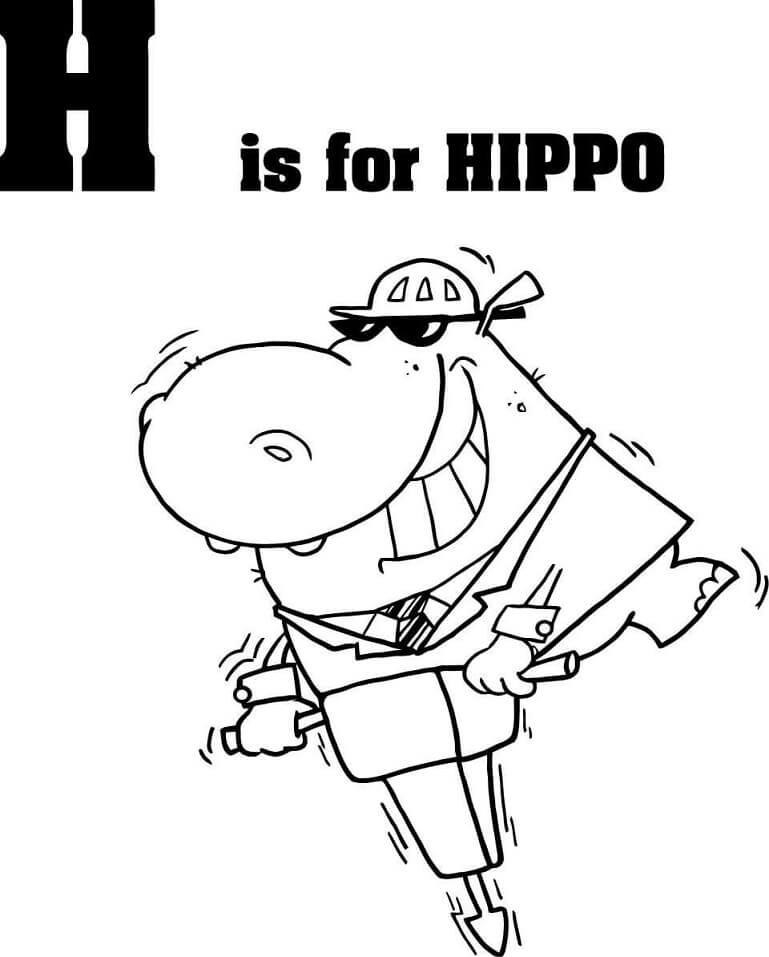 Letter H 1 Coloring Page