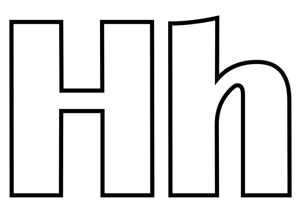 Letter H 4 Coloring Page