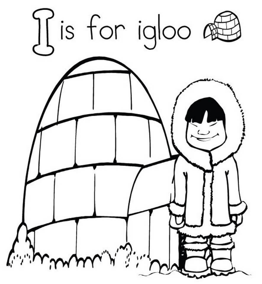 Letter I 14 Coloring Page