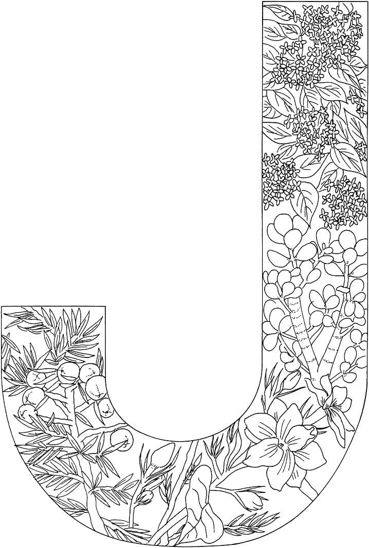 Letter J 5 Coloring Page