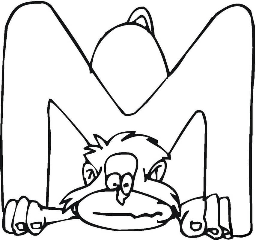 Letter M 5 Coloring Page
