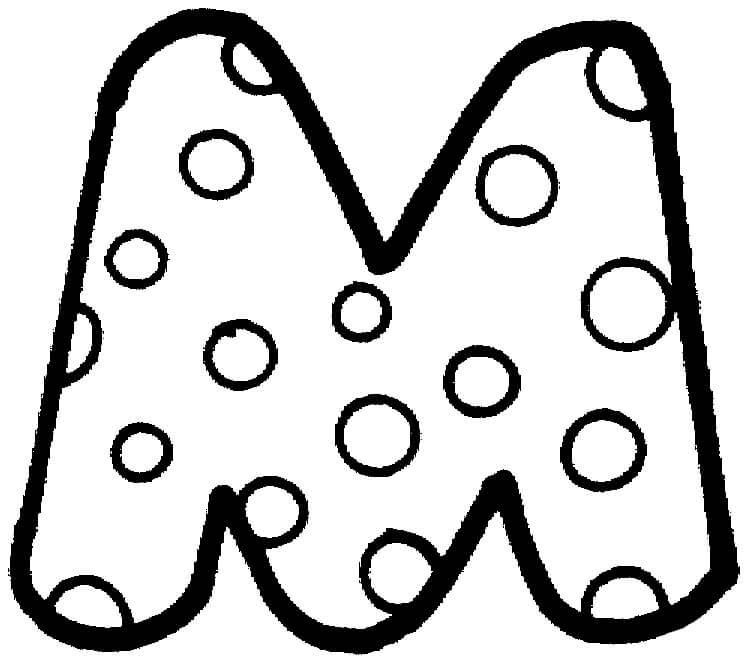 Letter M 6 Coloring Page