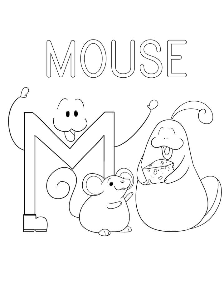 Letter M 7 Coloring Page