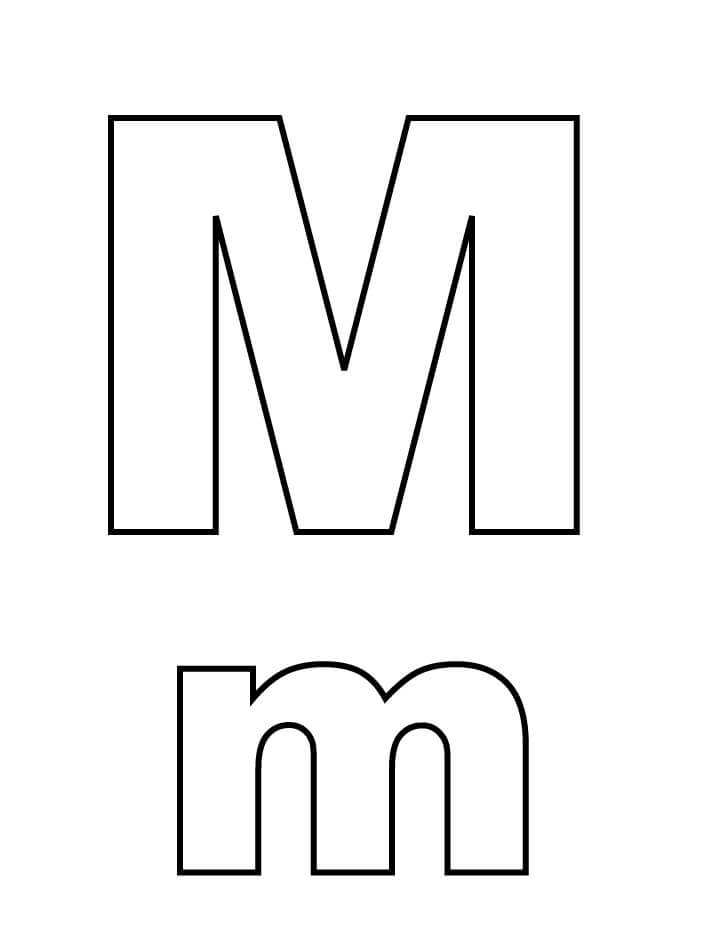 Letter M 8 Coloring Page