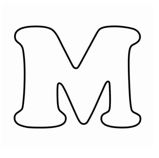 Letter M 9 Coloring Page