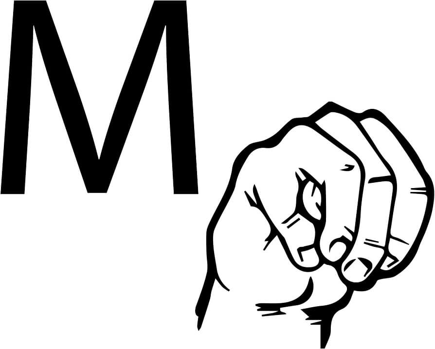 Letter M Coloring Page