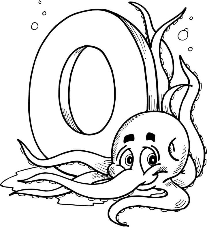 Letter O 6 Coloring Page