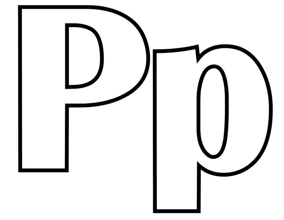 Letter P 3 Coloring Page