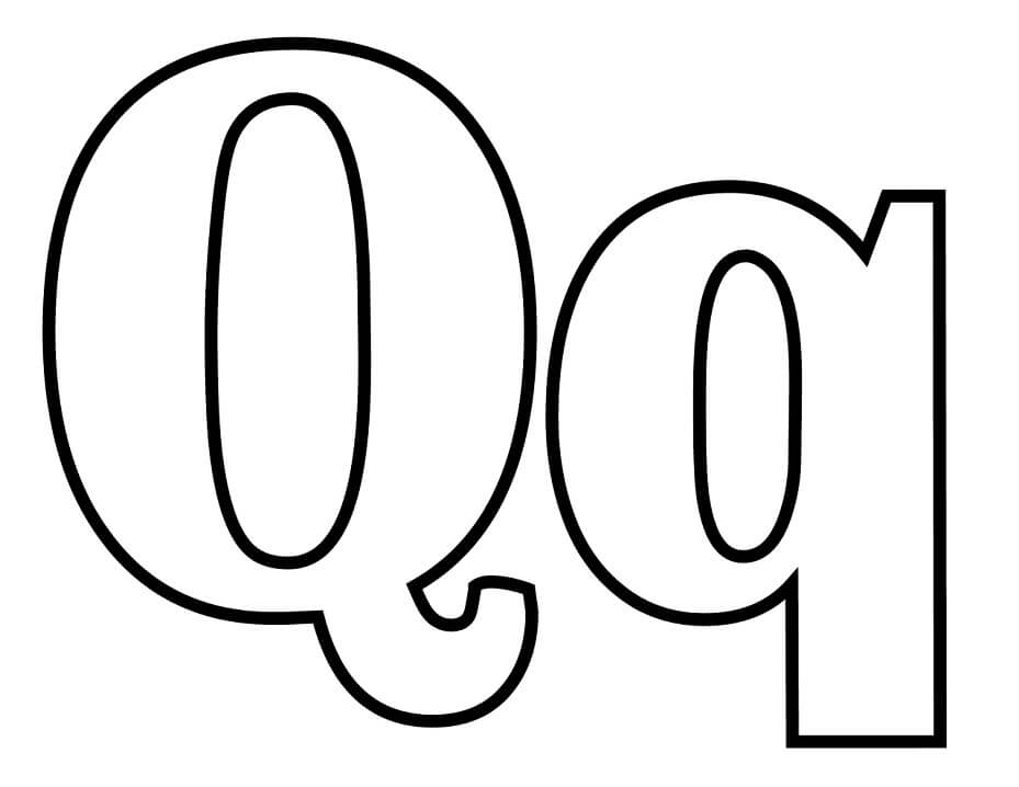 Letter Q 3 Coloring Page