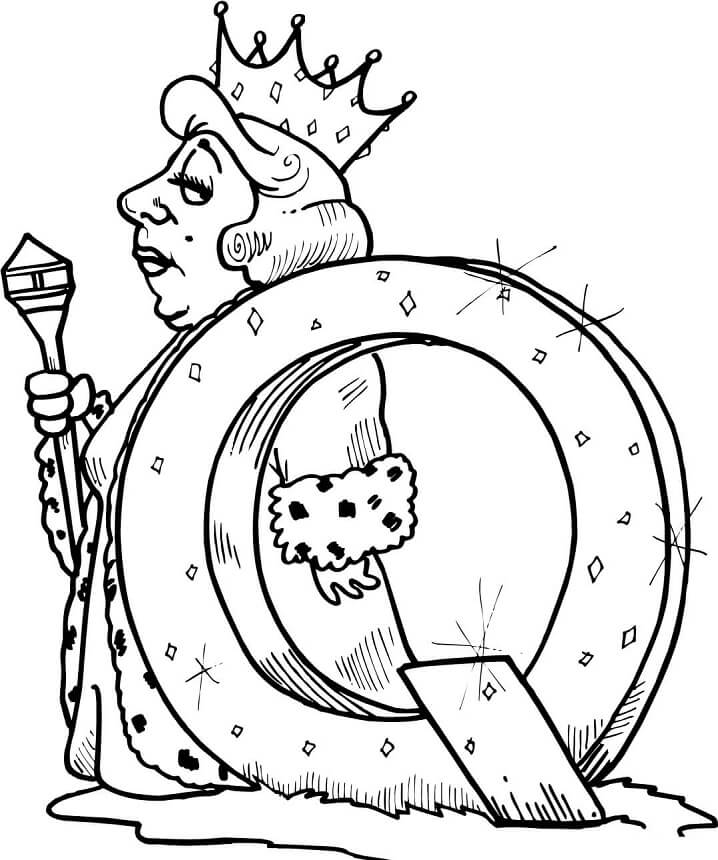 Letter Q 4 Coloring Page