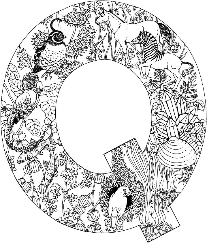 Letter Q 6 Coloring Page