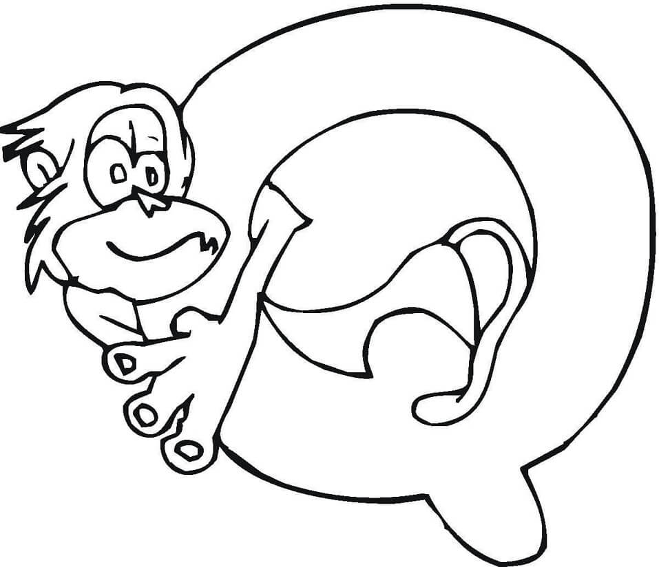 Letter Q 7 Coloring Page