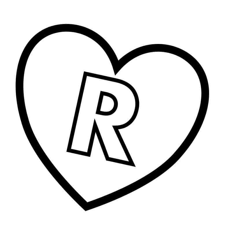 Letter R 1 Coloring Page