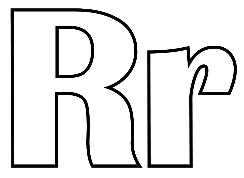 Letter R 2 Coloring Page