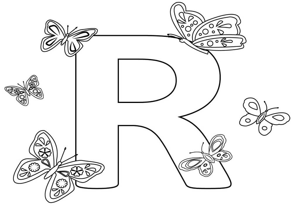 Letter R 5 Coloring Page