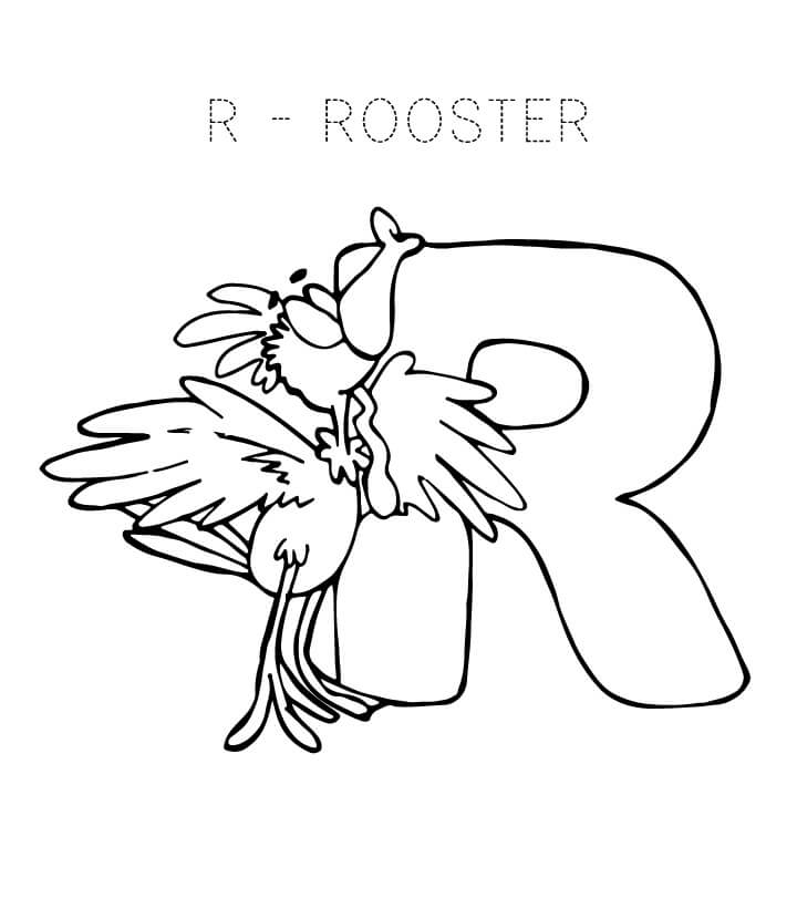 Letter R 6 Coloring Page