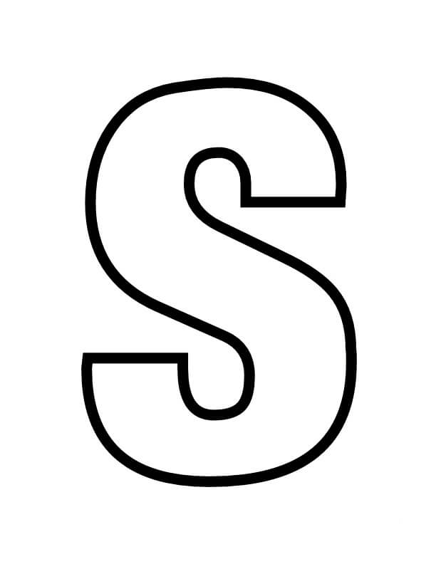 Letter S 1 Coloring Page