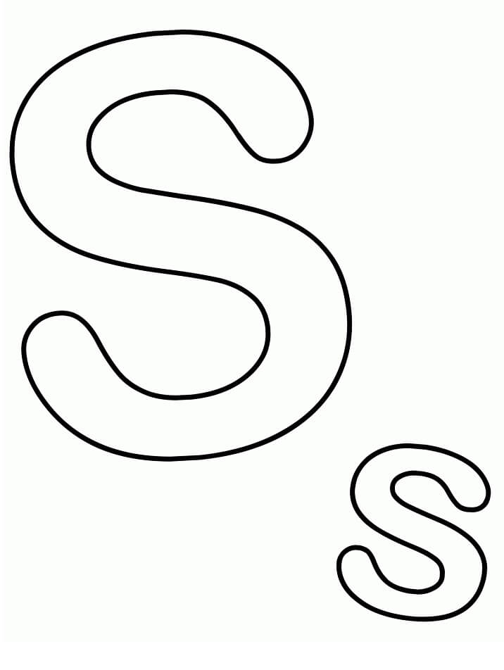 Letter S 2 Coloring Page
