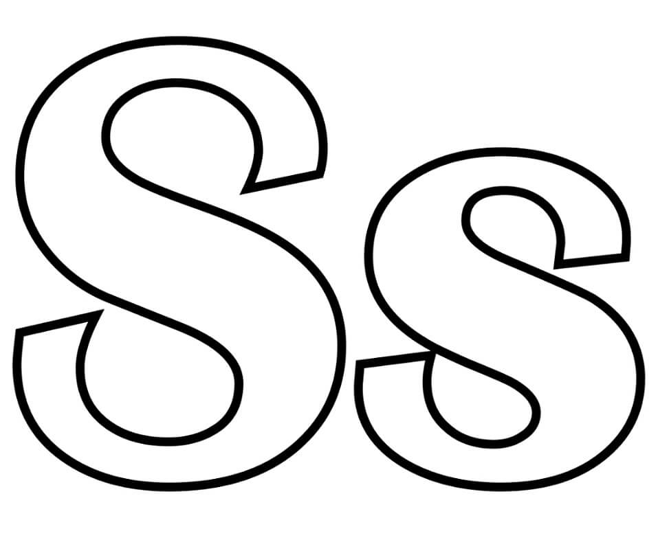 Letter S 3 Coloring Page