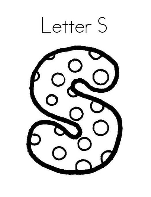 Letter S Coloring Page