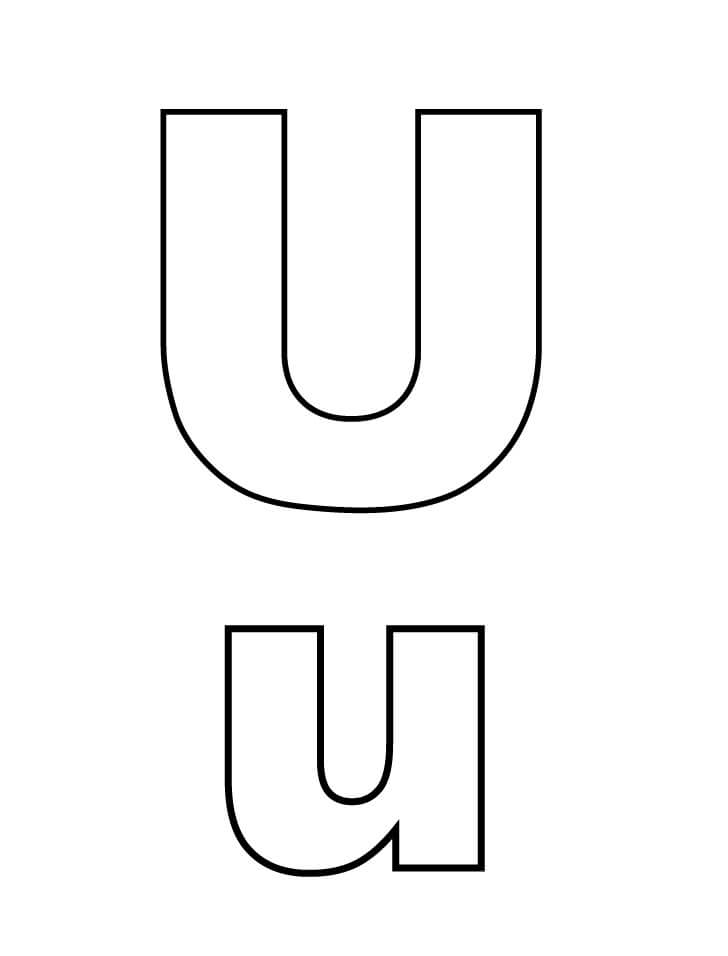 Letter U 2 Coloring Page