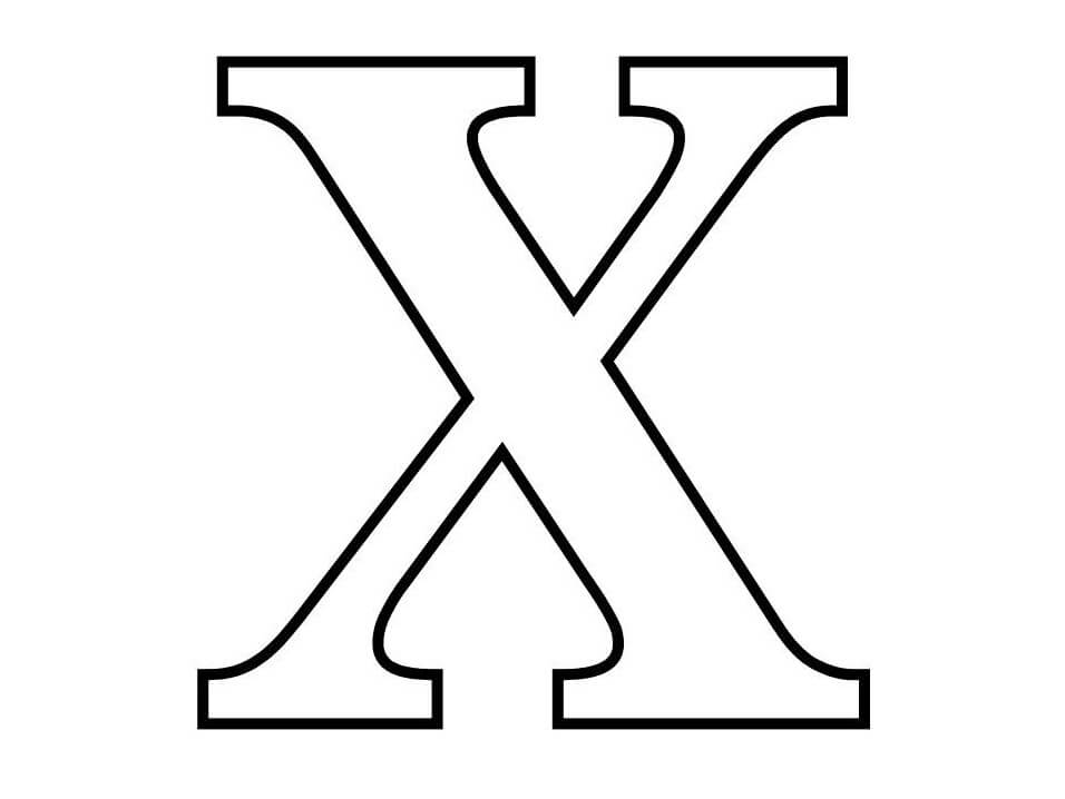 Letter X 1 Coloring Page