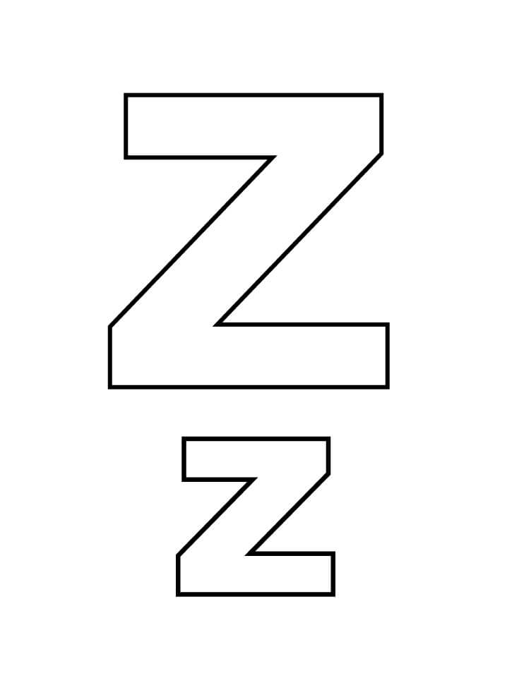 Letter Z 1 Coloring Page
