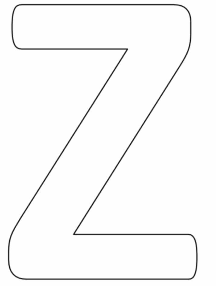 Letter Z 4 Coloring Page