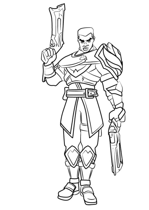Lex from Paladins Coloring Page