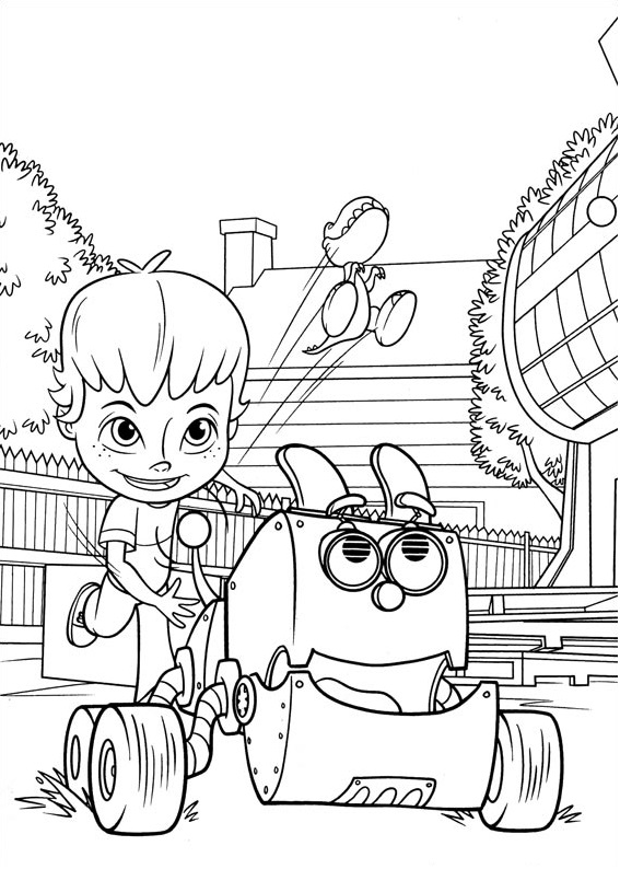 Liam And Bytes Coloring Page
