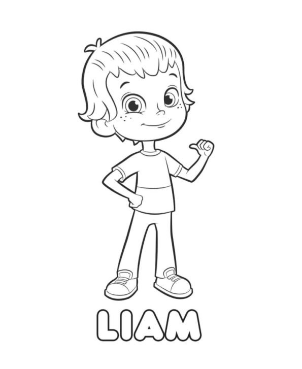 Liam From Rusty Rivets Coloring Page