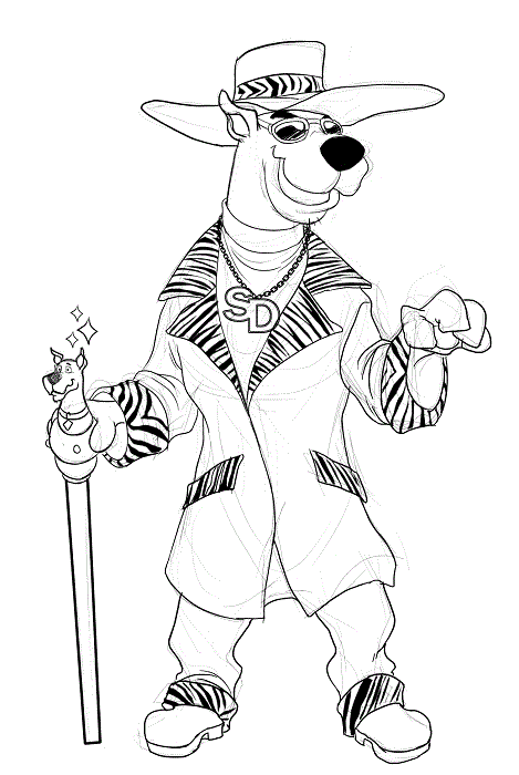 Like A Boss Scooby Doo Coloring Page